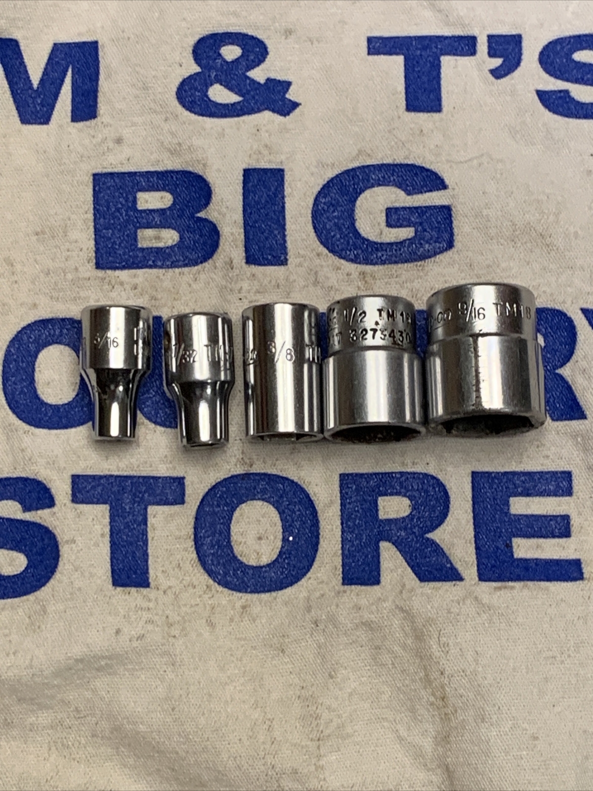 Snap-on Tools USA 1/4″ Drive 6pt 5pc Chrome Sockets 3/16″ – 9/16″ TM6-TM18