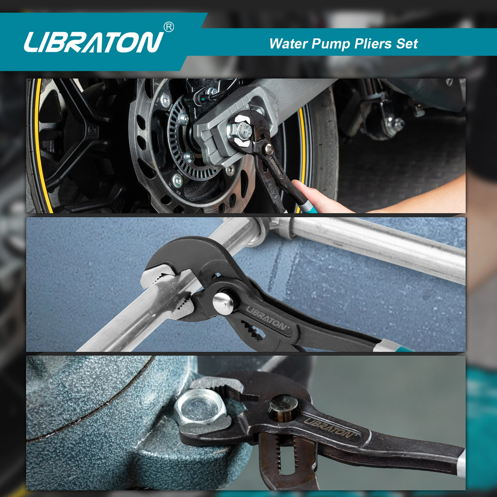 7/10/12 Inch Water Pump Pliers Quick-Release Water Pipe Pliers Adjustable