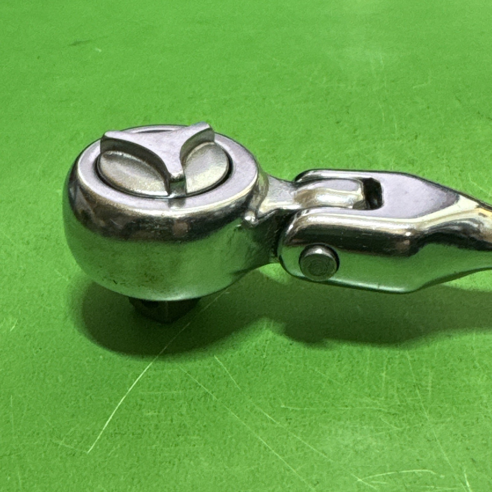 Rare Vintage Indestro Super USA 3/8″ Drive Flex Head Reversible Ratchet MPN 2736
