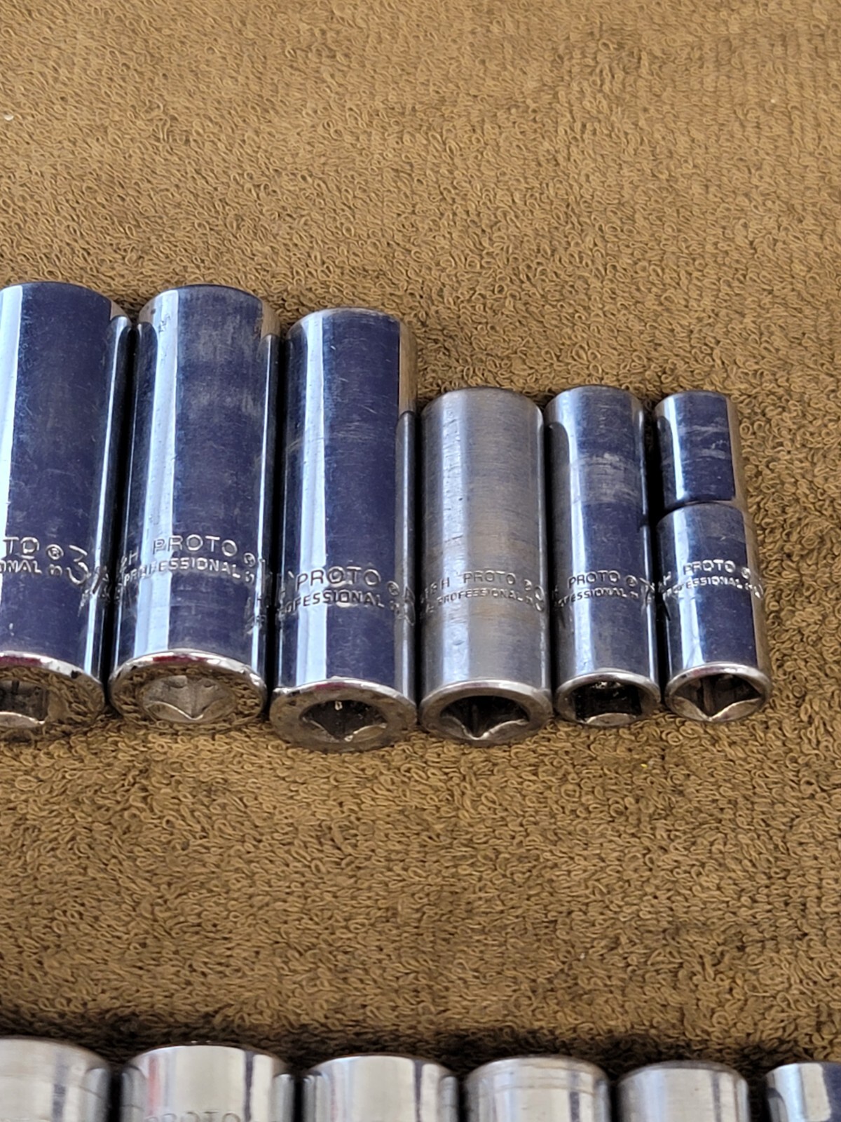16 Proto Socket Deep Well Standard 5028H 3/8″ Drive Sae 7/8 9/16 Tool Set USA
