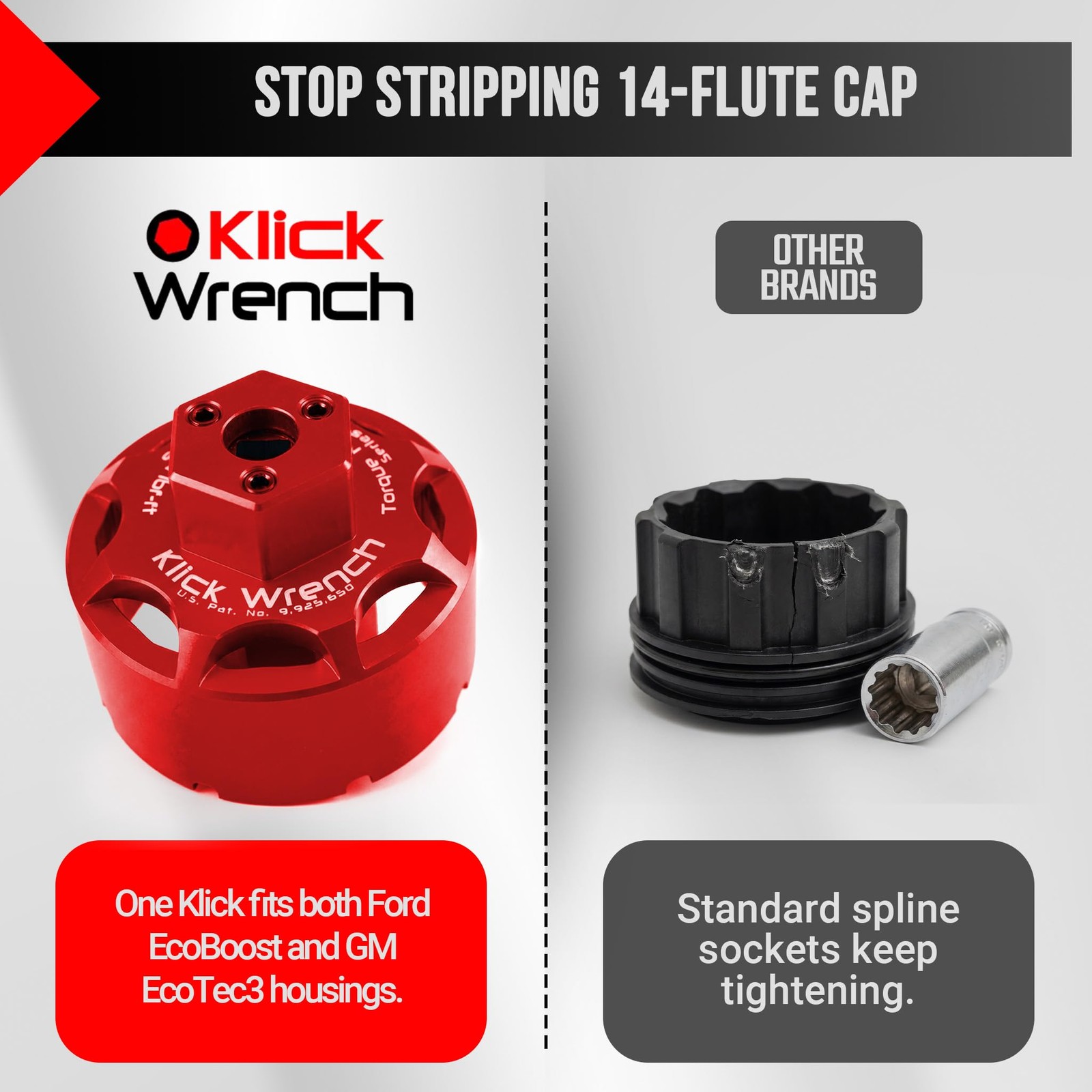 14 & 15 Flute 2 Stage Torque Limit Oil Filter Wrench Red Fits 73/74/75/76/77mm