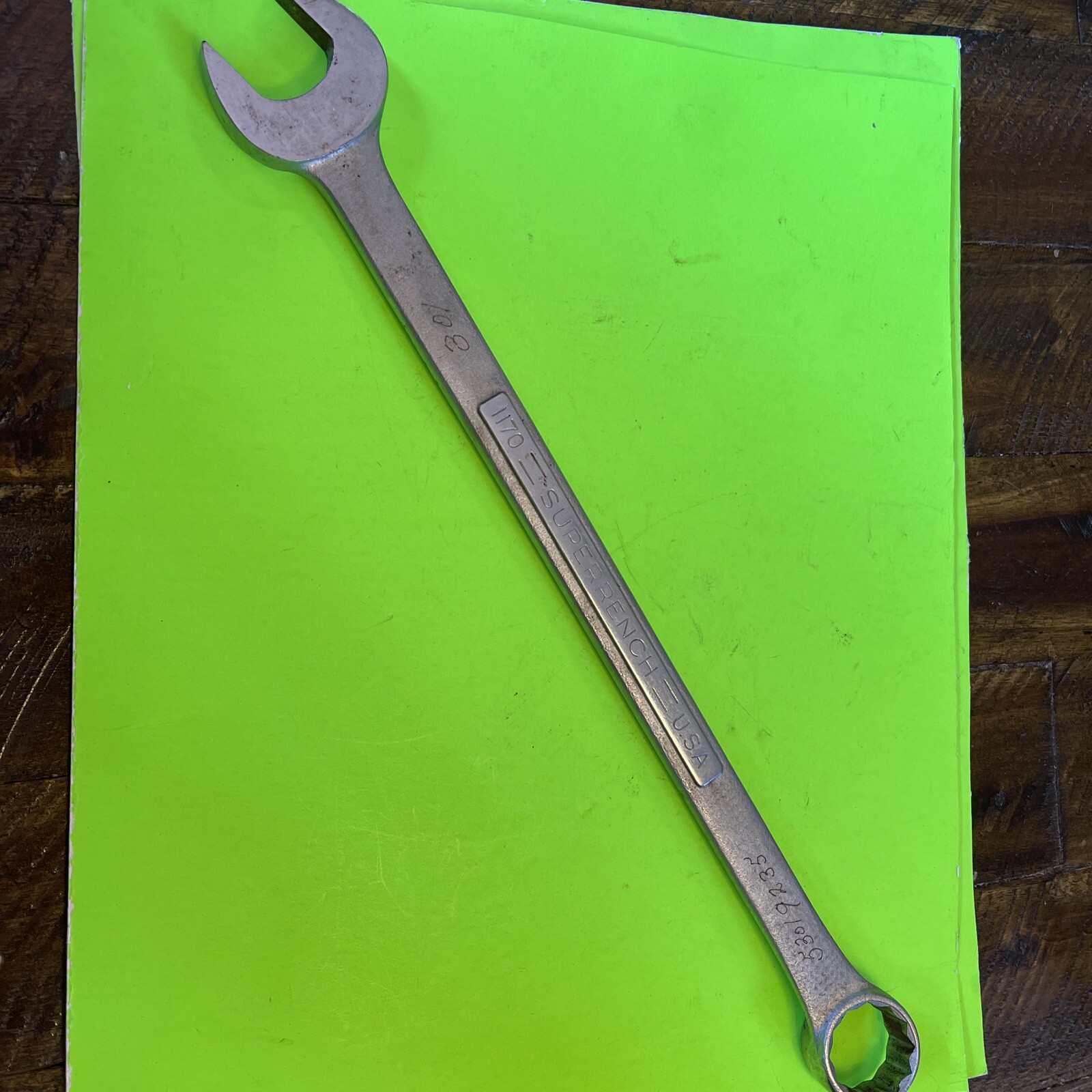 JH Williams Superrench – 1” Combination Wrench, 12 Point , Part# 1170 Vtg USA