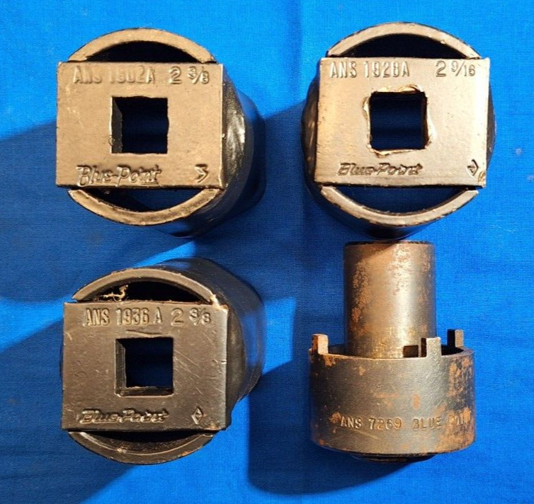 Blue Point 4 piece Axle socket set ANS1902A, ANS1936A, ANS1928A, ANS7269 4 lug