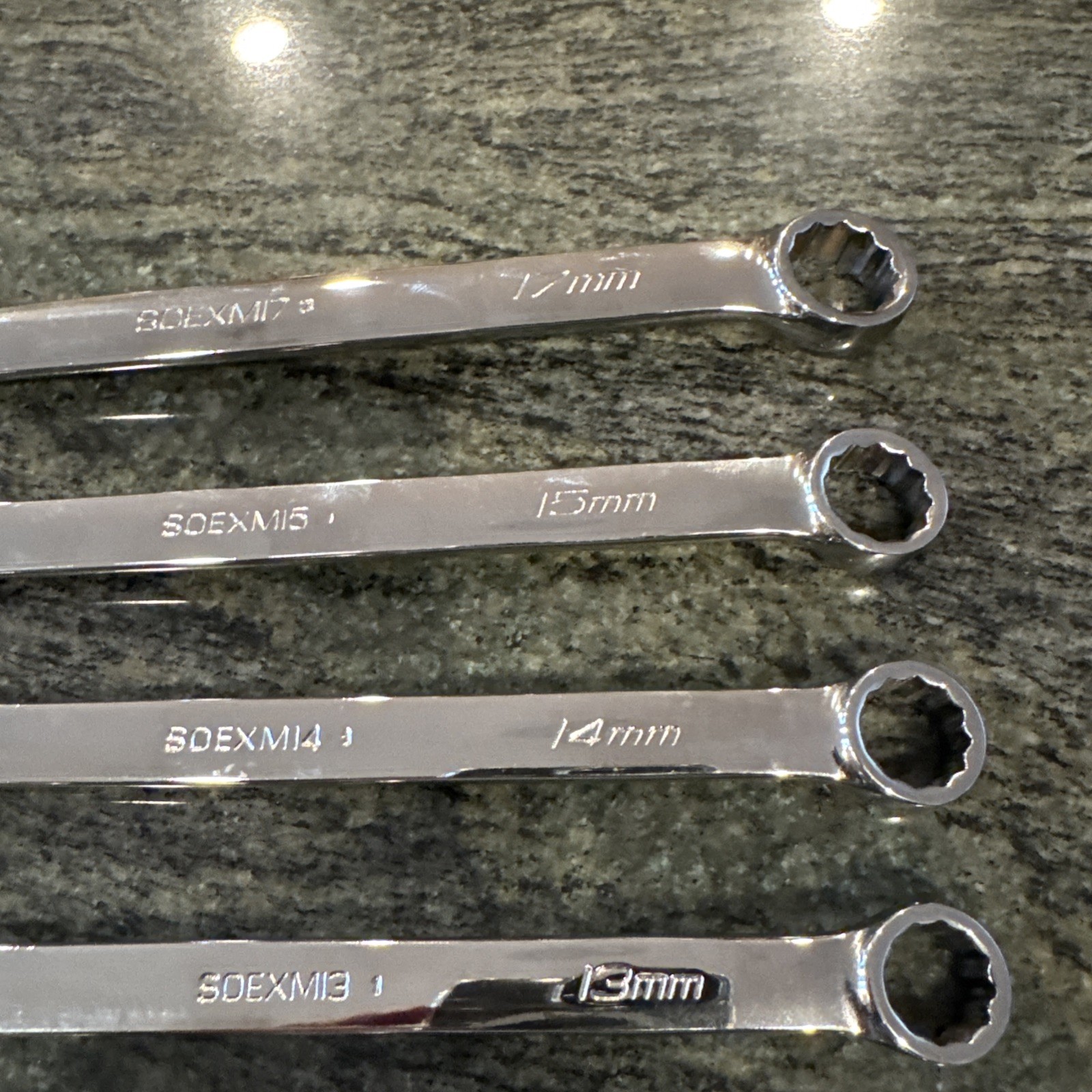 Snap-On soexm707 7 Pc flank drive plus metric wrench set 10-15,17mm new