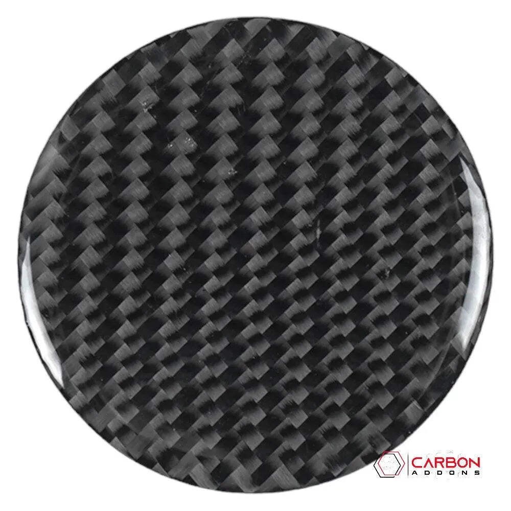 CARBON FIBER PUSH START BUTTON COVER WITH LIGHT CUT OUT (BLACK/RED/BLUE) for 201