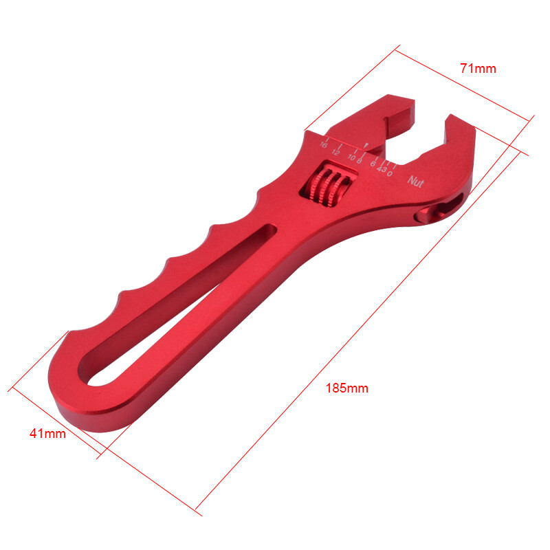 3AN-16AN Adjustable Wrench Red Aluminum Tool Spanner for Hose End Fitting