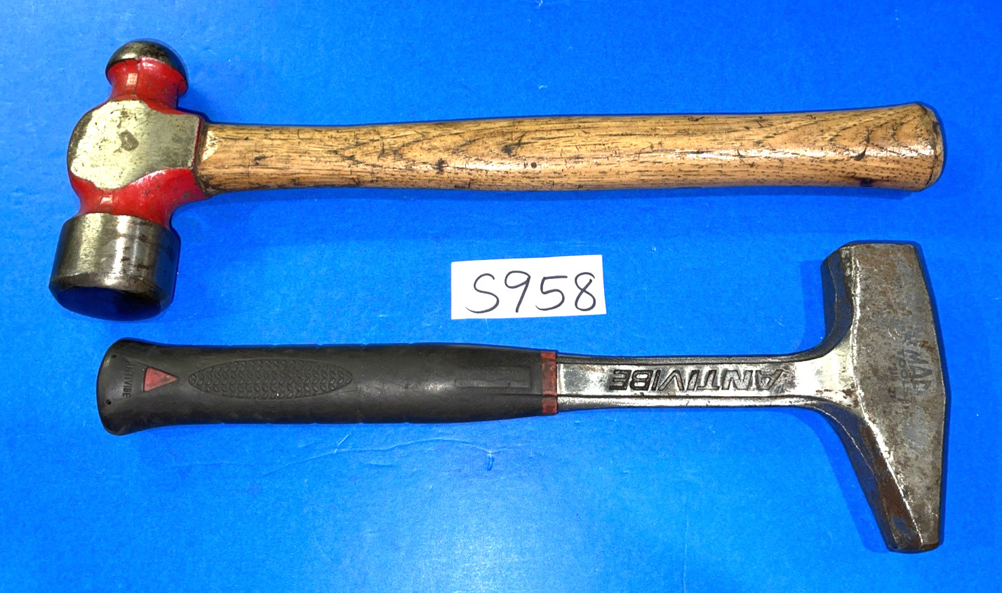 MAC TOOLS 2 PIECE ANTI-VIBE BLACKSMITH & BALL PEEN HAMMERS 48OZ FREE SHIP IN US