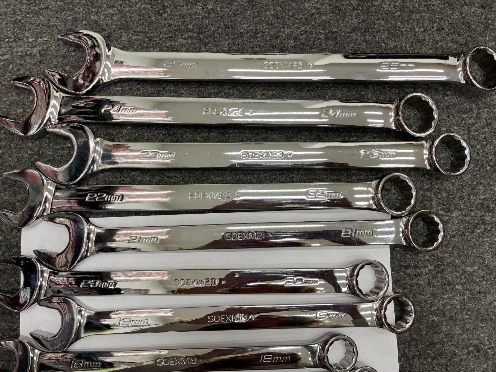 Snap-on Tools USA NEW 19pc METRIC Flank Drive Plus Combo MASTER Wrench Set