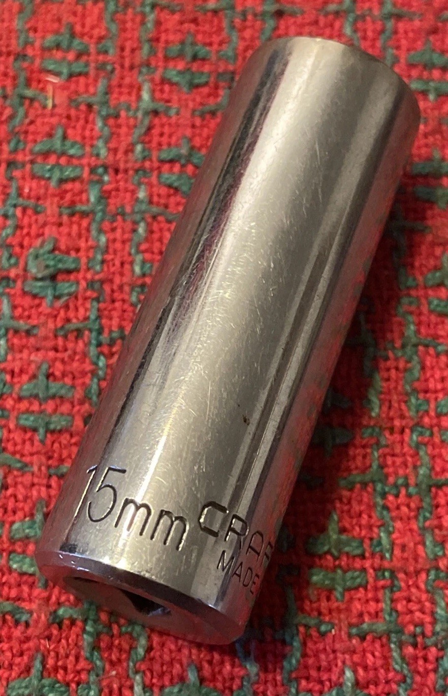 Vintage Craftsman 15mm Deep Socket No Knurl 6pt 3/8 Dr 44432 🇺🇸 Excellent