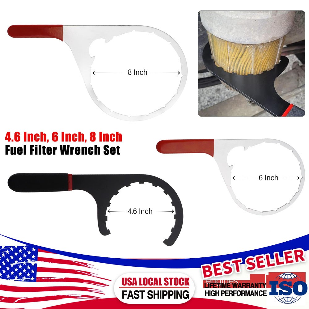 3pcs 4.6 Inch/6 Inch/8 Inch Fuel Filter Wrench set For 380134 382 Detroit Diesel