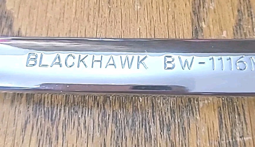 BlackHawk 16MM Full Polish 12 Point Combination Wrench BW-1116MP USA Made Tool