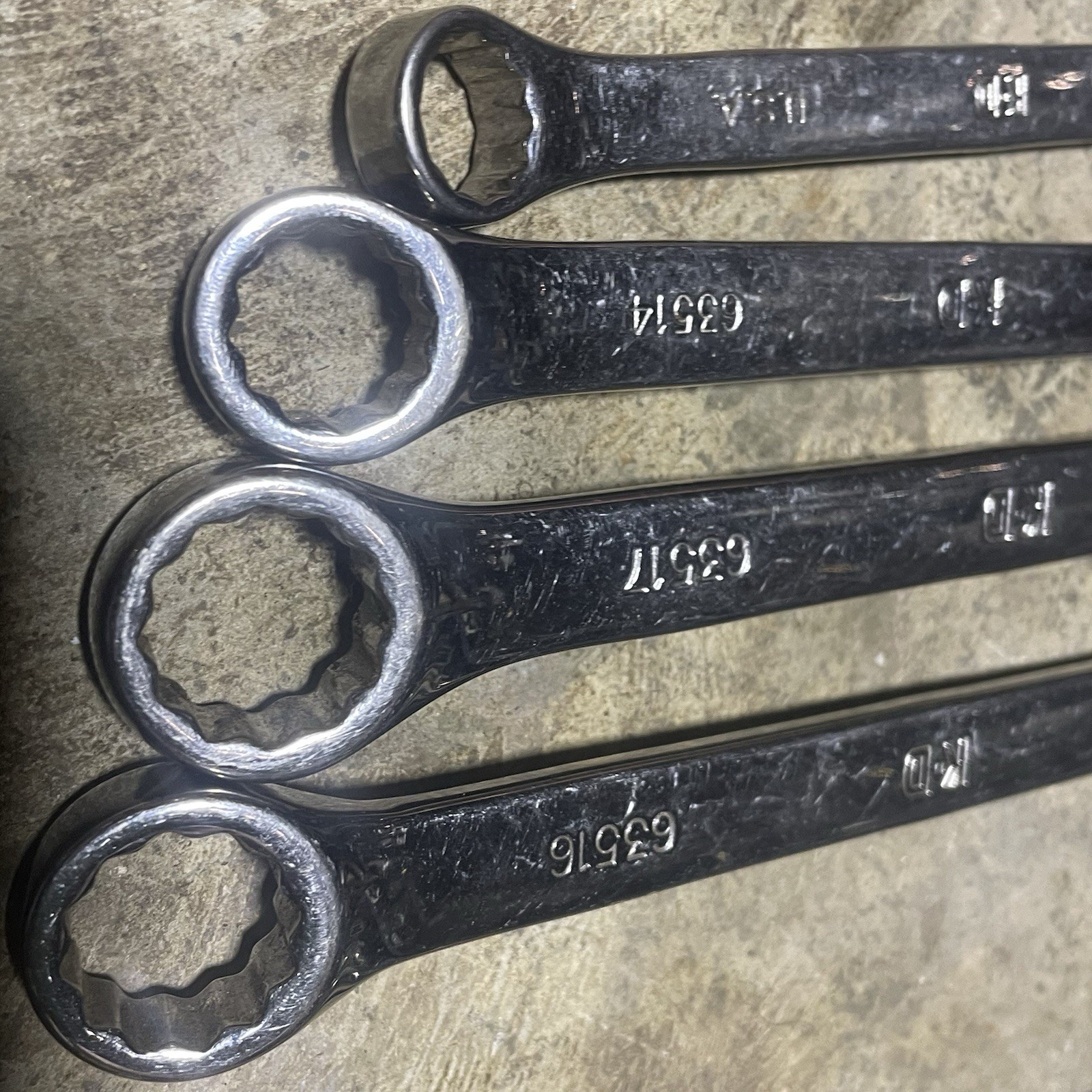 Vintage KD Tools USA Combination Wrench Lot SAE & Metric 8 Pc