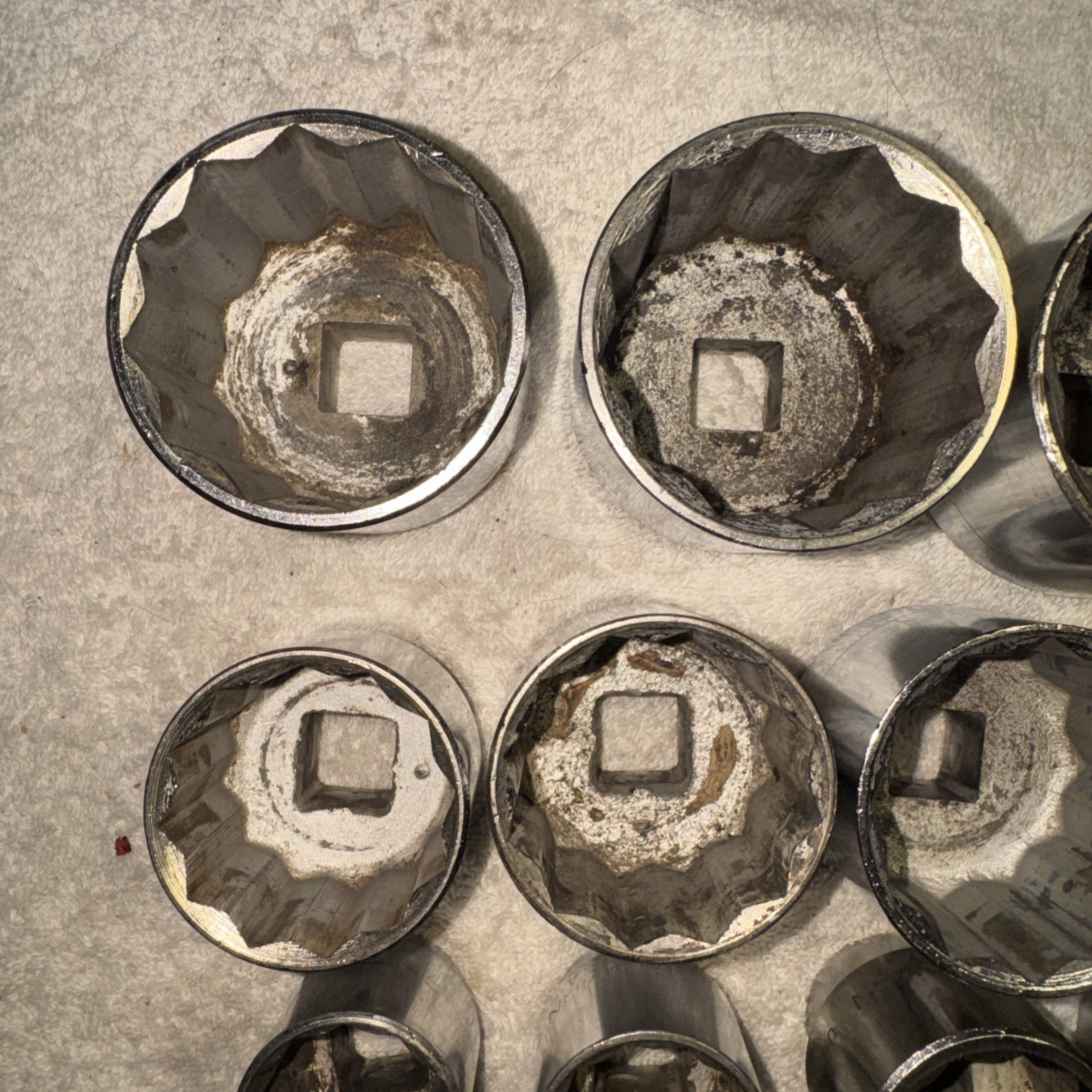 LARGE Craftsman 3/8 Drive Std Socket Lot Point 12 Pieces 1 5/16” – 2 3/8” CLEAN