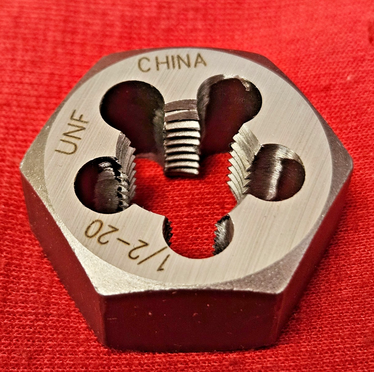 7245 1/2-20 X 1-1/16″ NF Hex Die Irwin Hanson CS USA RH Rethreading Carbon Steel