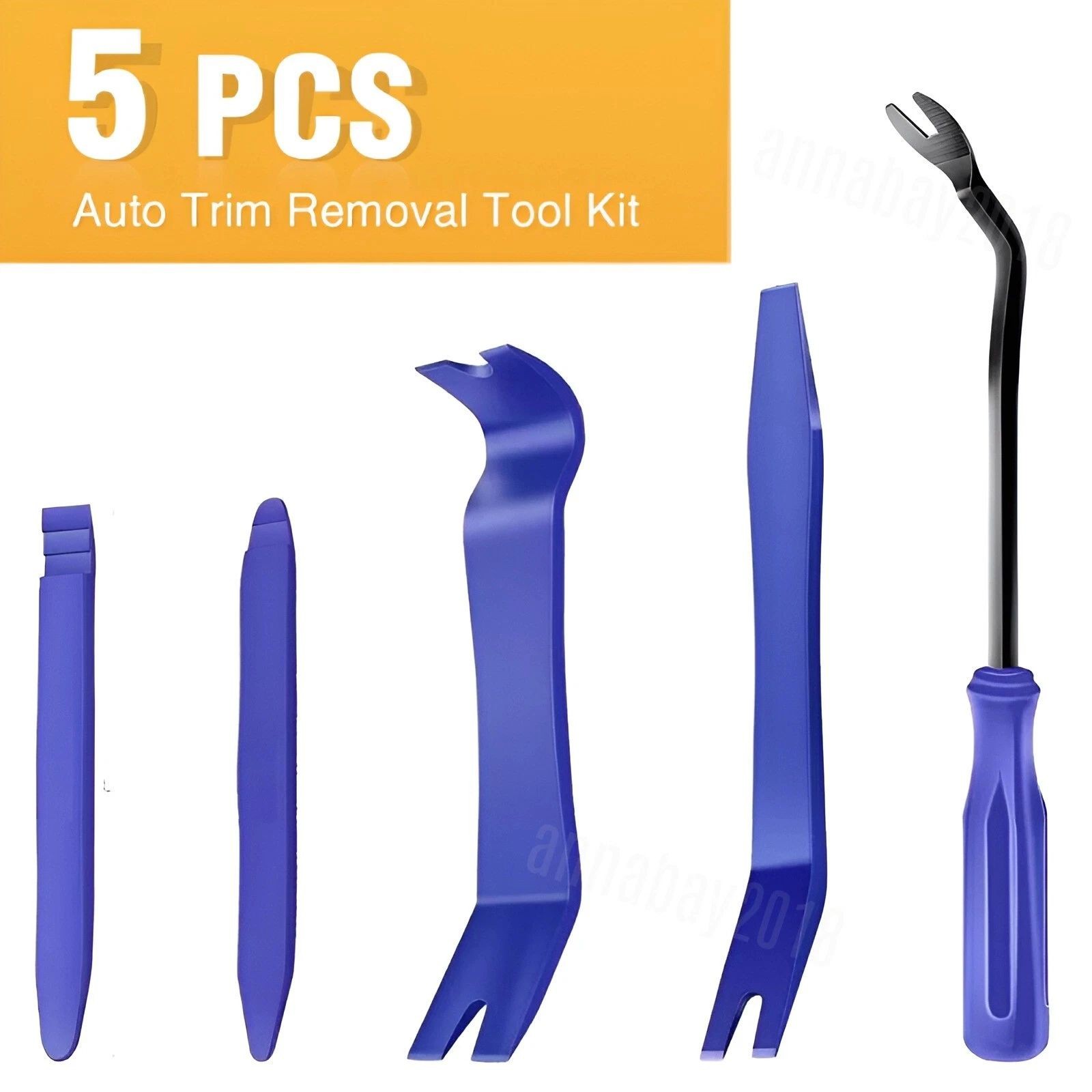 5XPlastic Trim Removal Pry Tool Set for Car Radio Panel Door Dash Clip Fasteners