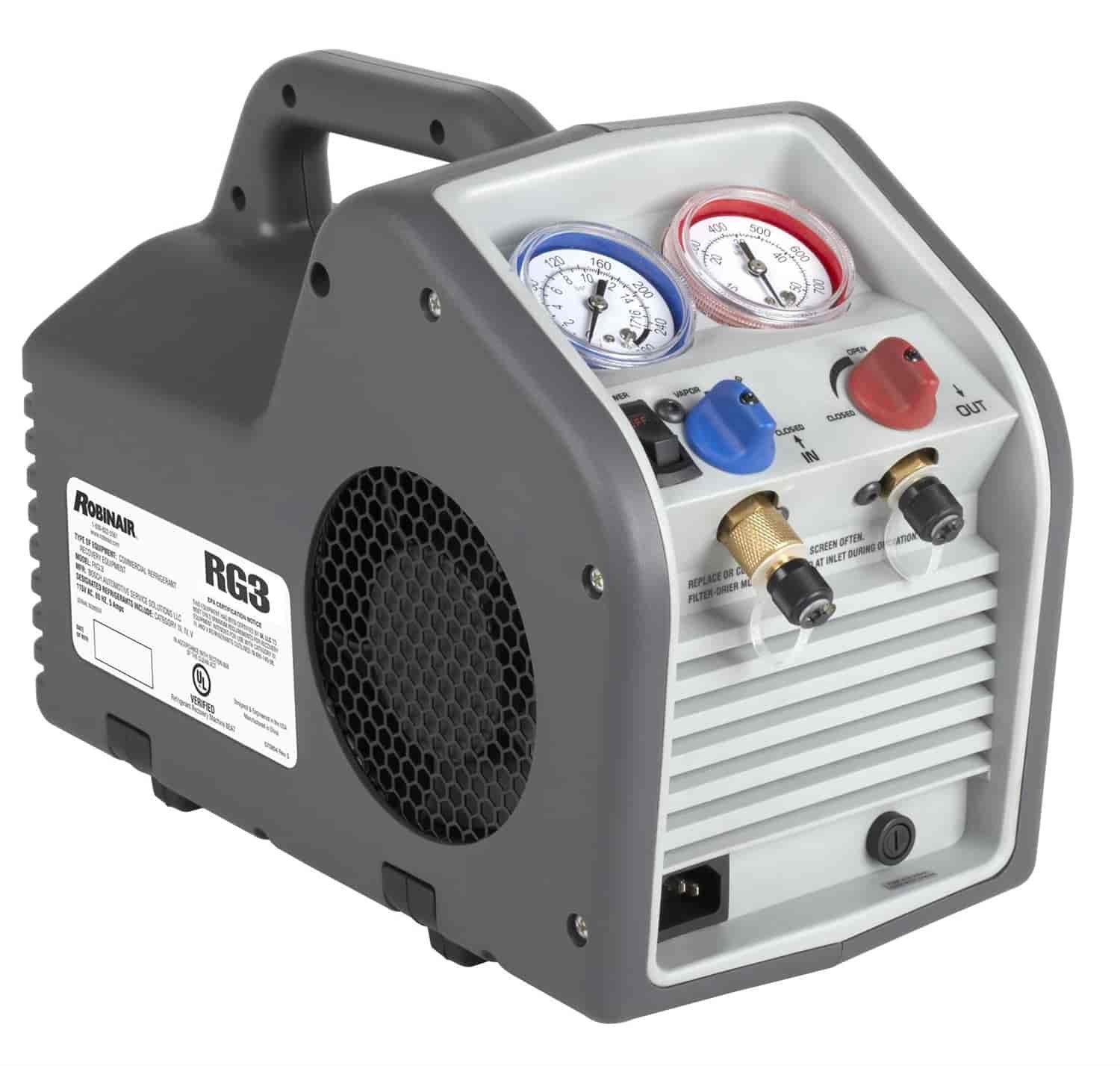 OTC Tools Robinair RG3 Portable Refrigerant Recovery Machine [CFC, HFC, HCFC,