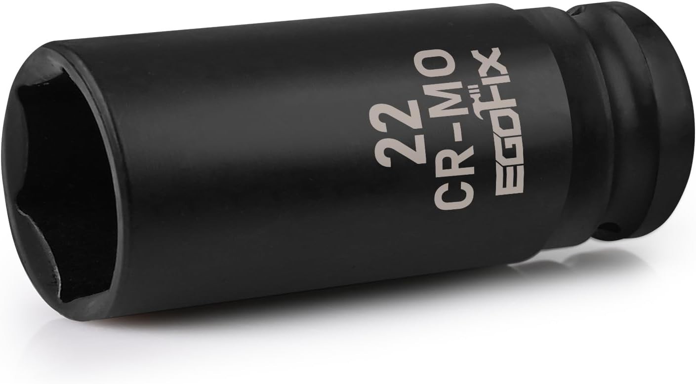 Durable 22mm 1/2” Drive Deep Impact Socket – Professional-Grade CR-MO Material