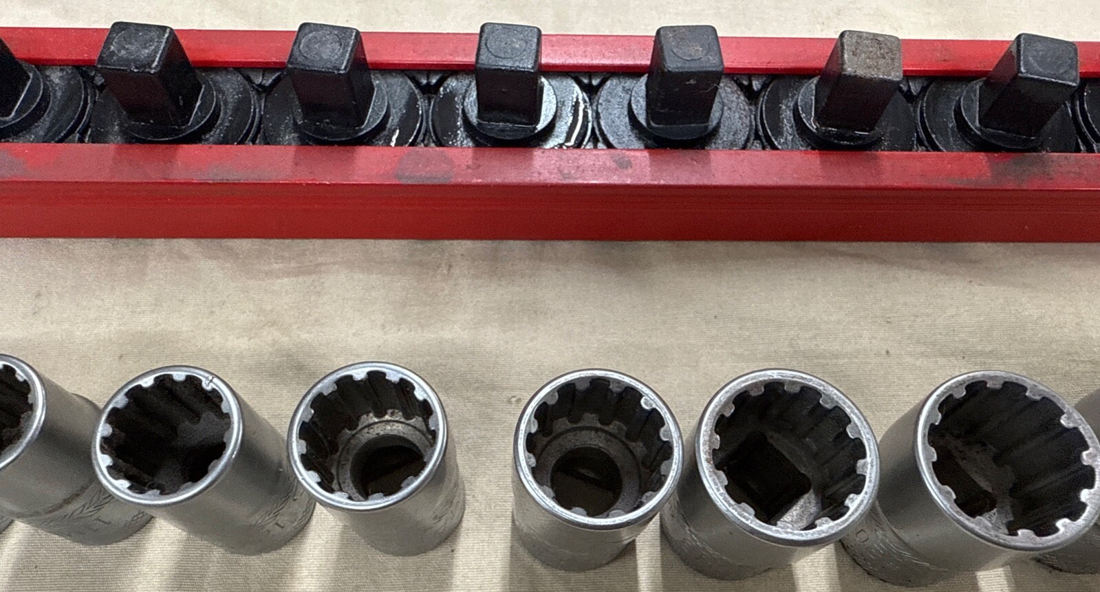 MAC Tools SPLINE Hex Metric 8mm-19mm 3/8″ DR Set Lot Socket Shallow Spherical