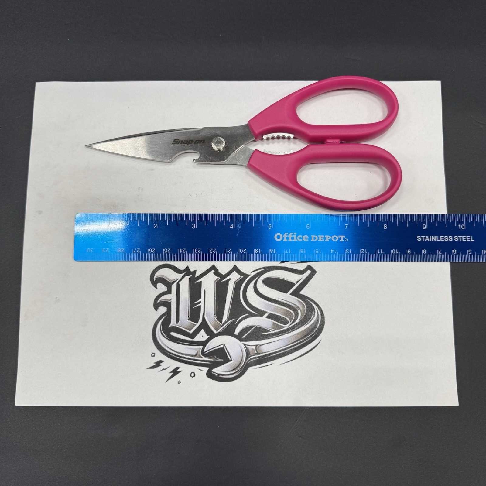 Snap-on Tools CRKT NEW 2pc ELECTRIC PINK Large & Small Shears SHEARS1EPNK