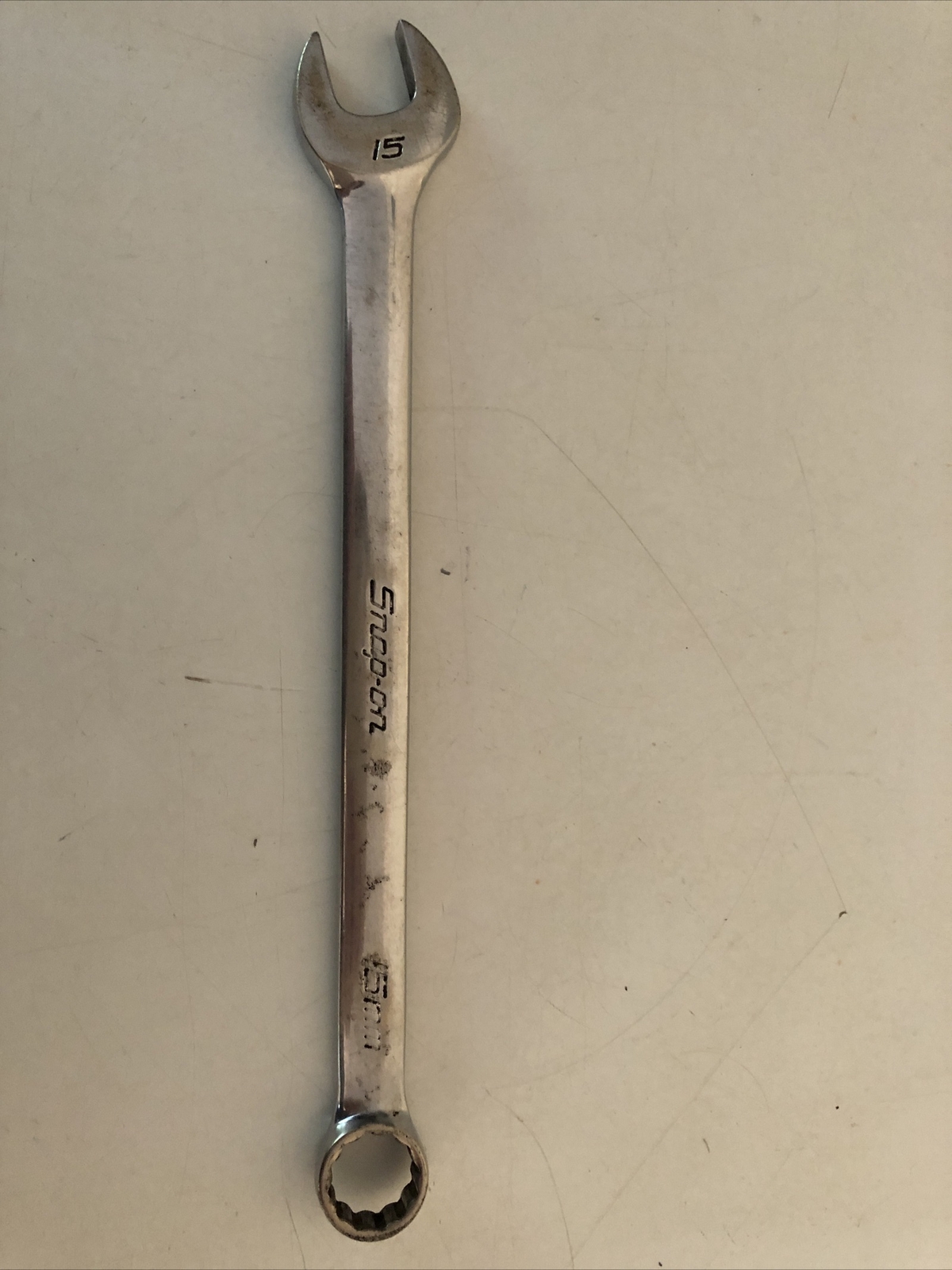 SNAP ON 15 mm 12-Point Metric Standard Combination Wrench OEXM150A