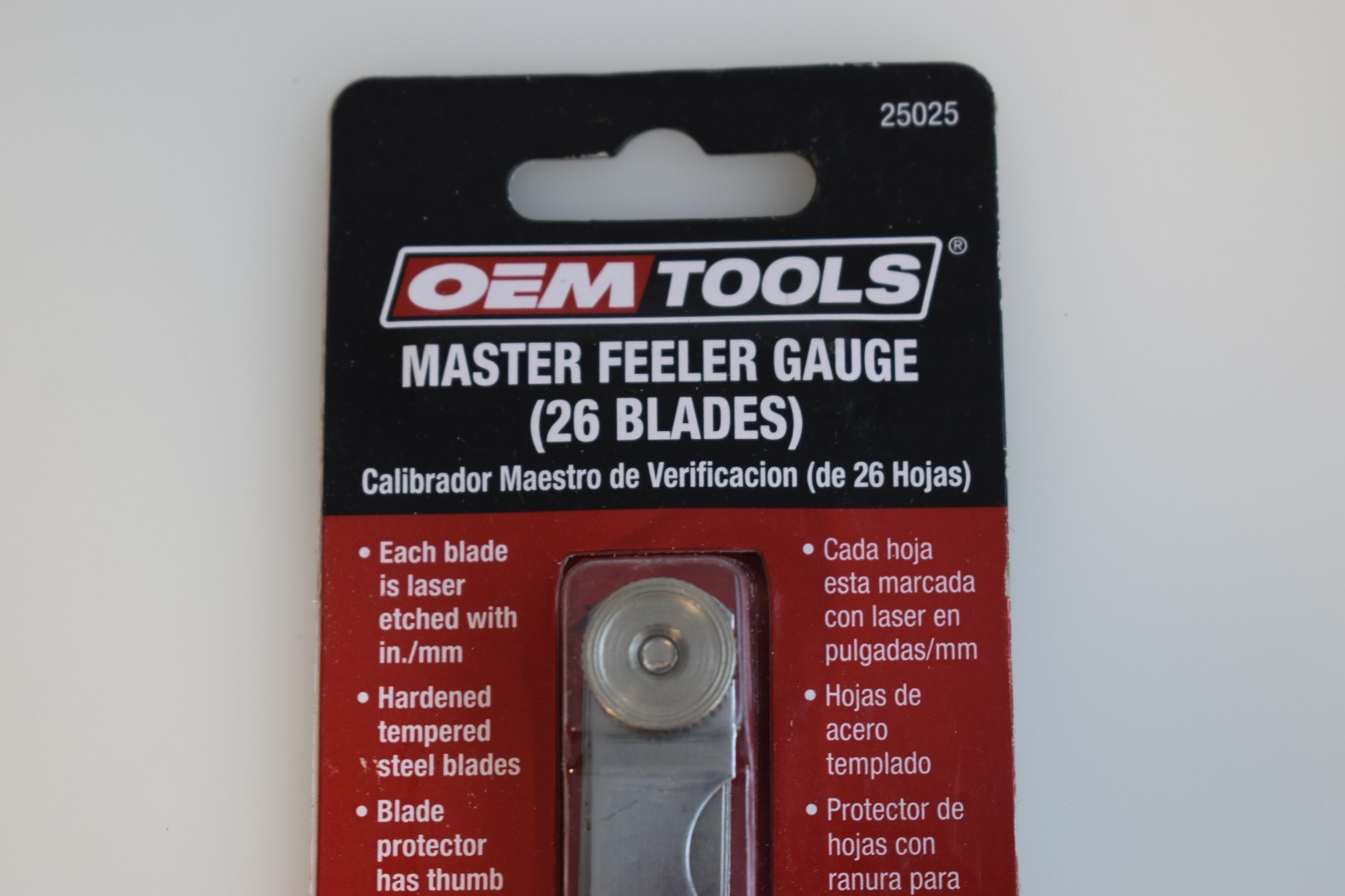 OEM 25025 26-Blade Master Feeler Gauge Measure Barrel To Frame Gap Clearance