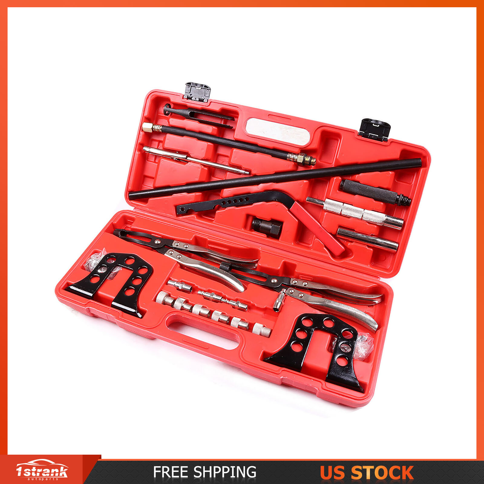 23PCS Steel Valve Spring Compressor Stem Seal OHV OHC Installer Remover Tool Set