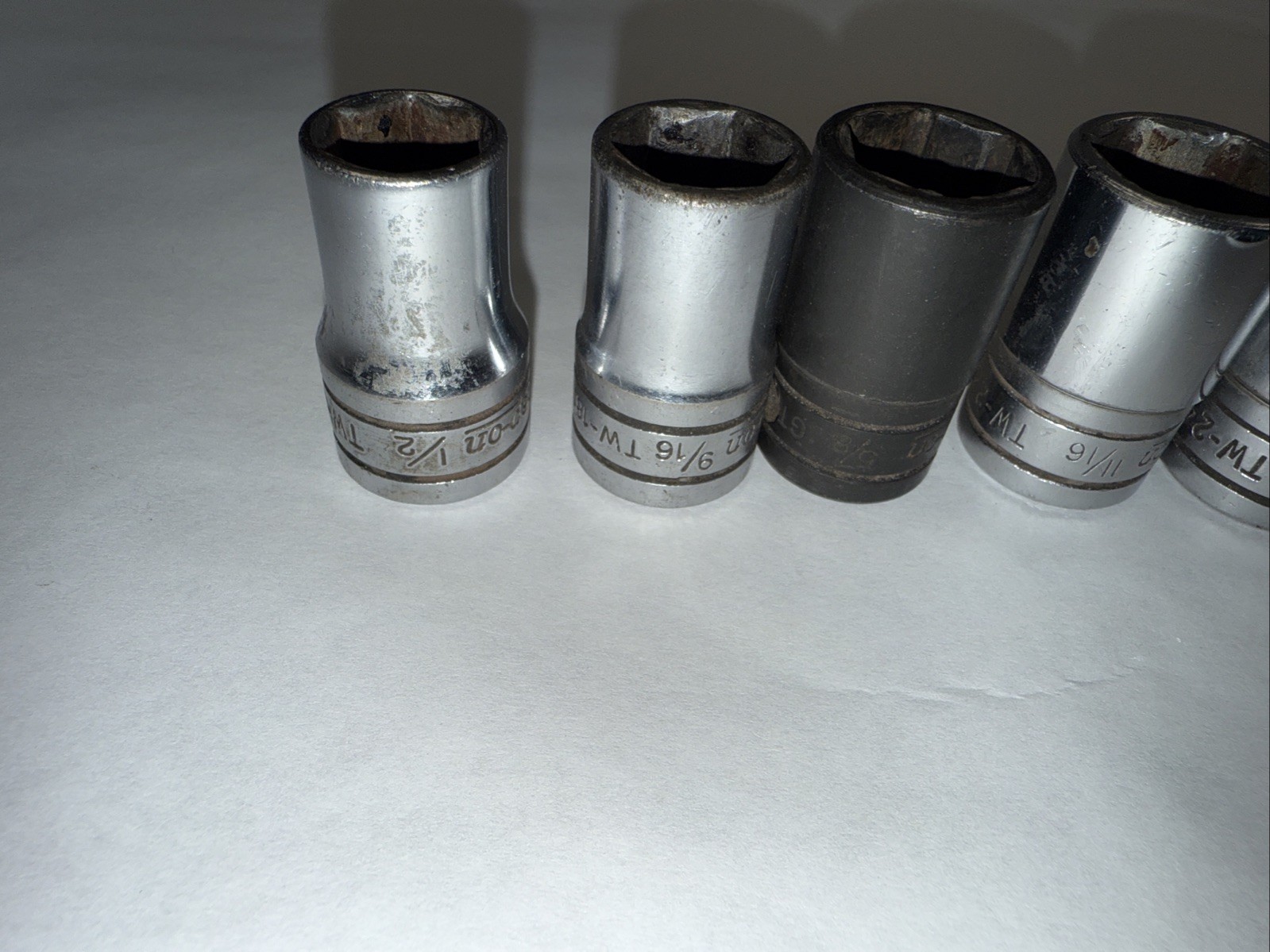 Snap On 1/2 6 Point Shallow Standard Socket Set 13 Pieces One Impact