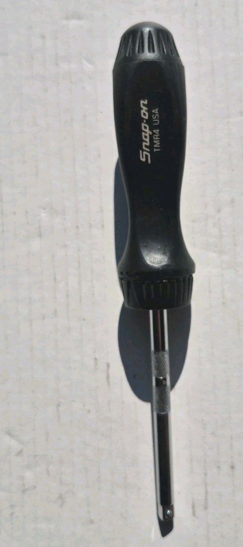 Snap On Tools TMR4 1/4″ Drive Ratcheting Spinner Handle 9” Black Hard Handle USA