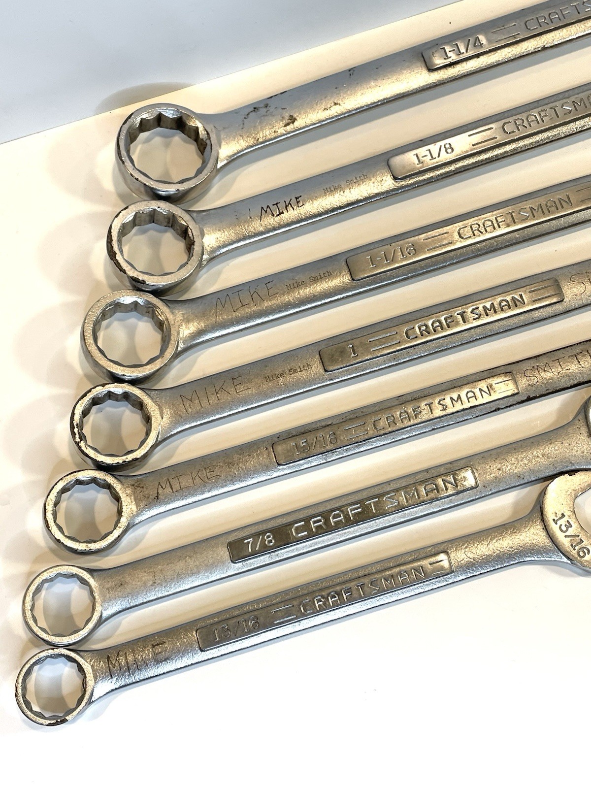 Craftsman Large SAE 7-piece VV 44702 – 44708 Combination Wrench Set USA Made