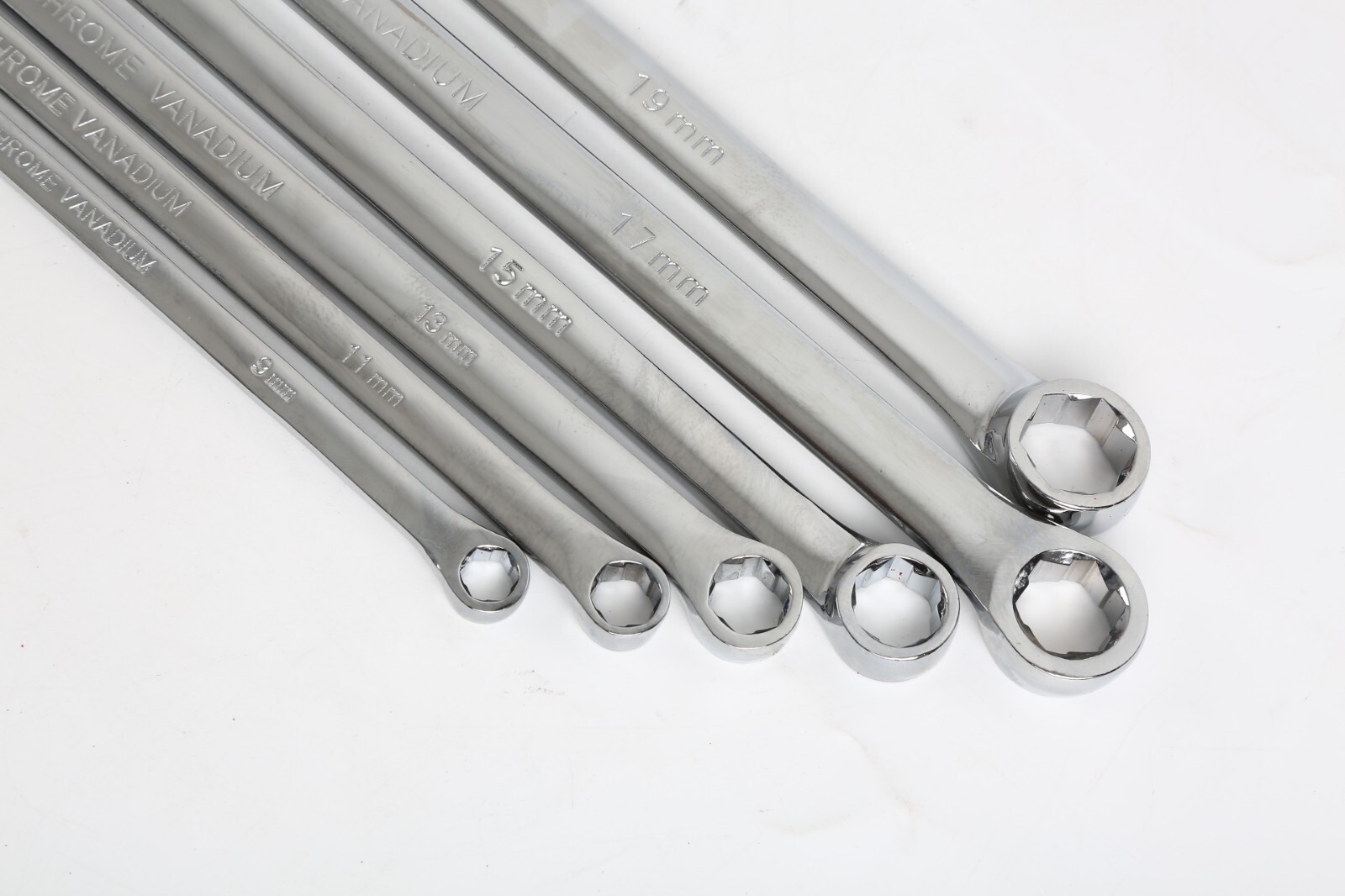 6 Pc 45-Degree Metric Bolt Extractor Wrench Set Offset Box End Wrenches 8 -19 mm