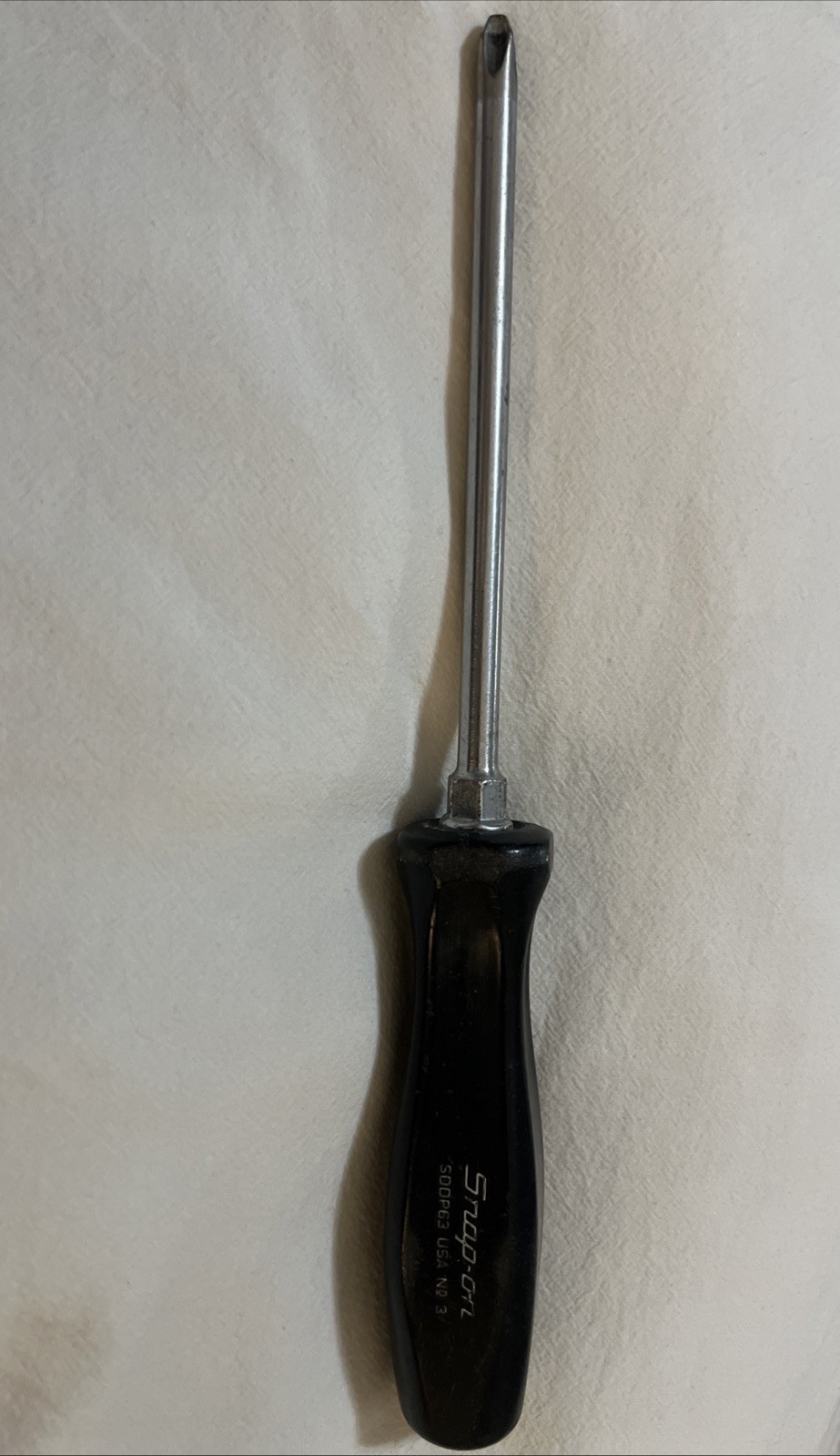 Snap On No. 3 P3 Phillips Screwdriver Black Hard Handle SDDP63 USA