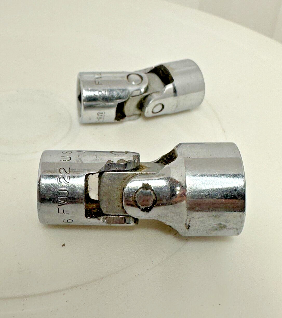 2pc Vintage Snap On 1/2 FVU 16 & 11/16 FVU 22 Flex Socket