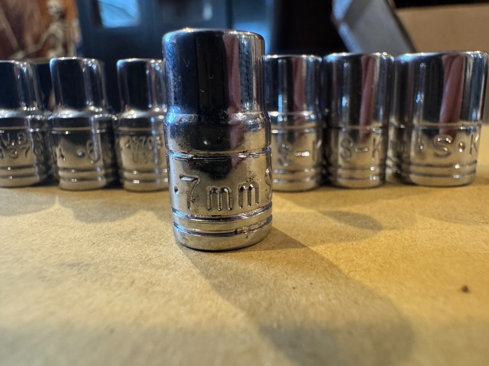 SK S•K tools 1/4 12 point sockets 5mm 5.5mm 7mm 8mm 11mm MADE IN THE USA