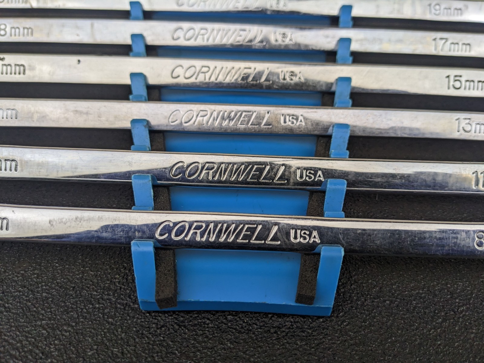 #bn786 Cornwell WBWMLOHP7ST Long Metric MM Box End Wrench Set 12 pt 8mm to 22mm