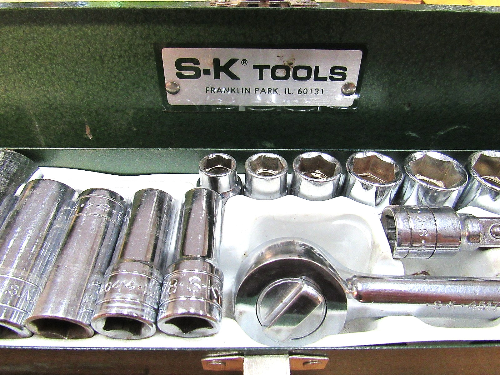 20-pc. S-K TOOLS 3/8” DRIVE SAE DEEP & SHALLOW SOCKET SET, USA GOOD CONDITION