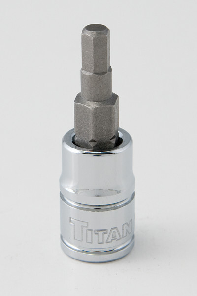 Titan 15604 1/4-Inch Drive x 4mm Hex Bit Socket – 4 mm