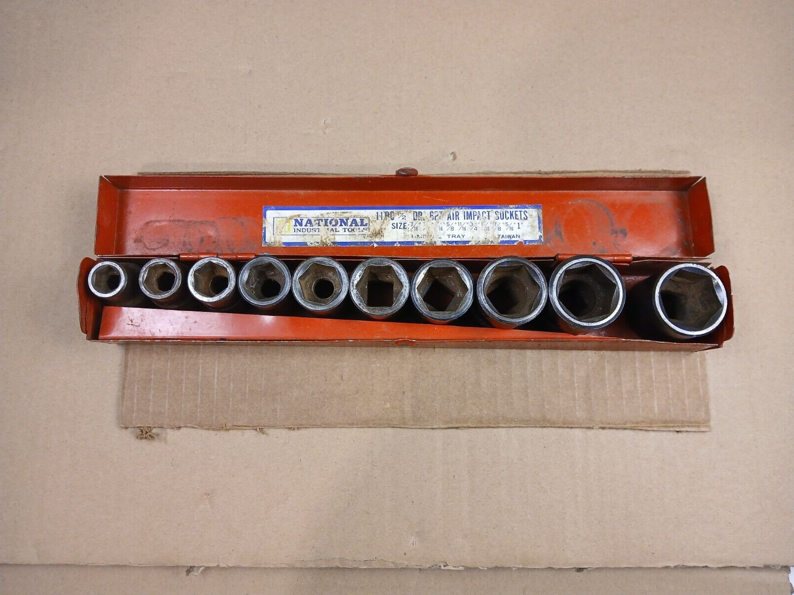 National Industrial Tools 11 Pc 1/2″ Drive 6 Point Impact Socket Set PLEASE READ