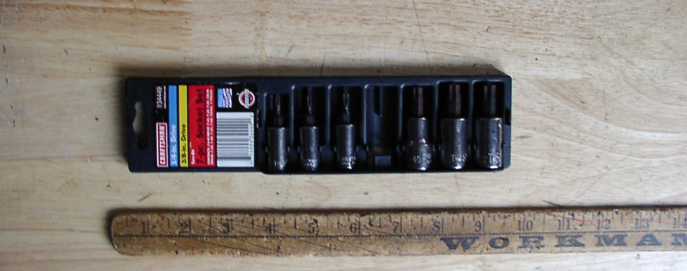 Craftsman 934449 Torx Bit Socket Set 6pc 1/4″ -3/8″ Drive T15-T50 GK ,USA,READ!