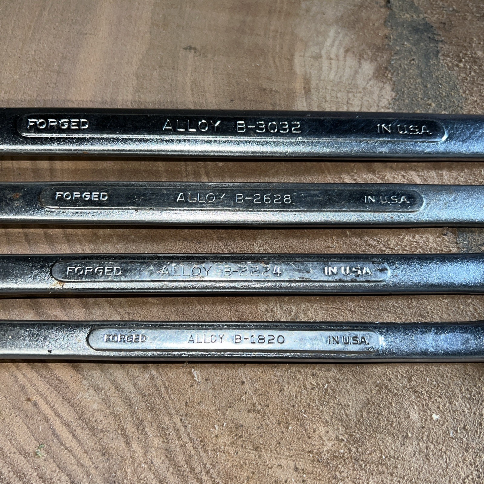 Vintage S-K Wayne 4 Piece SAE Offset Double Box End Wrench Set 9/16″ To 1″, USA