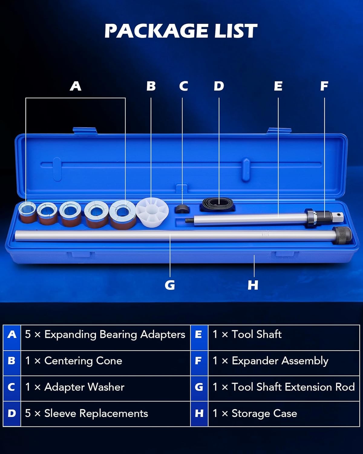 Orion Motor Tech Cam Bearing Removal and Installation Tool Set | Complete Camsha