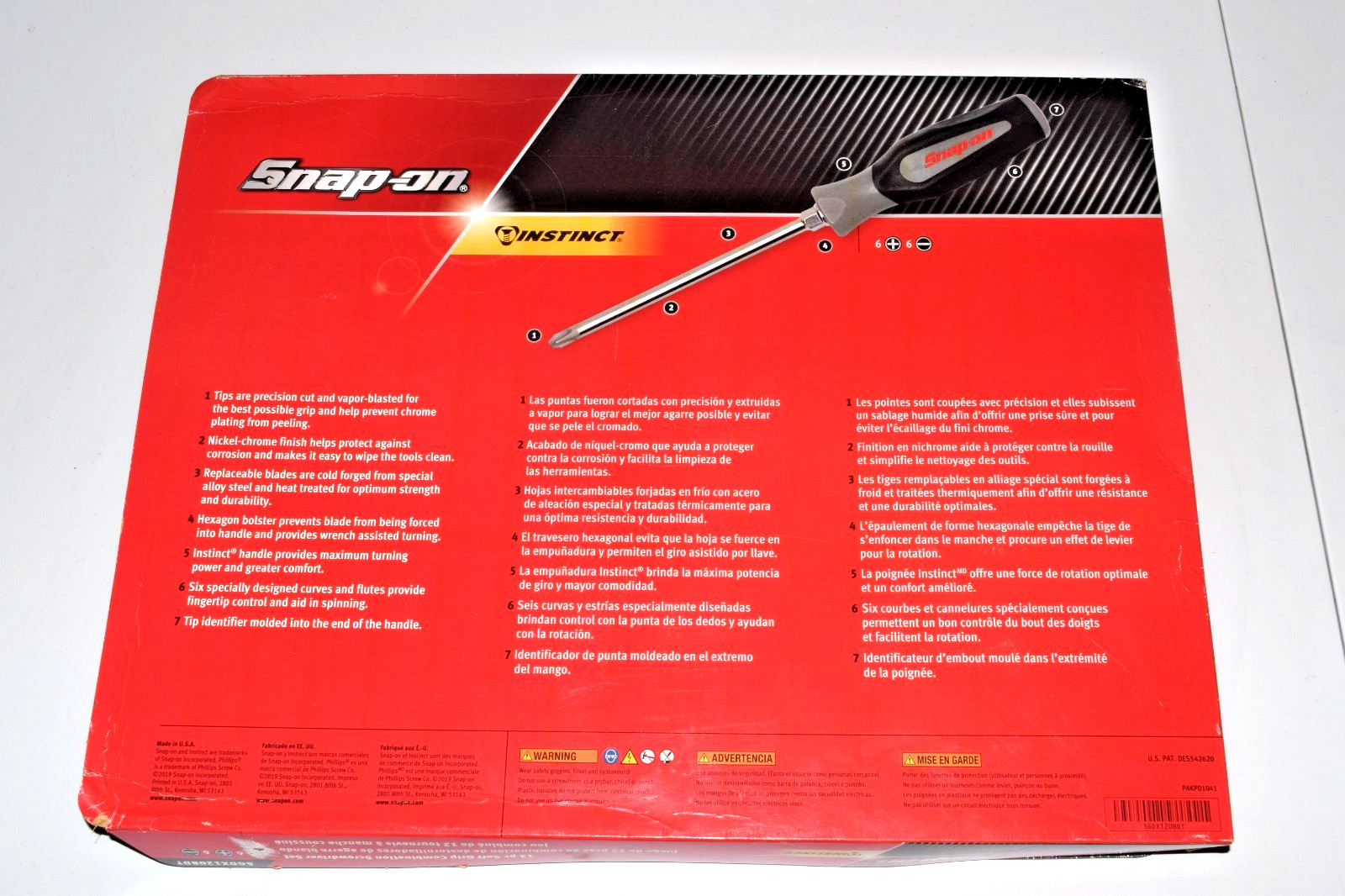 Snap On Tools SGDX120BDT 12pc DARK TITANIUM Soft Grip Screwdriver Set +Tray USED