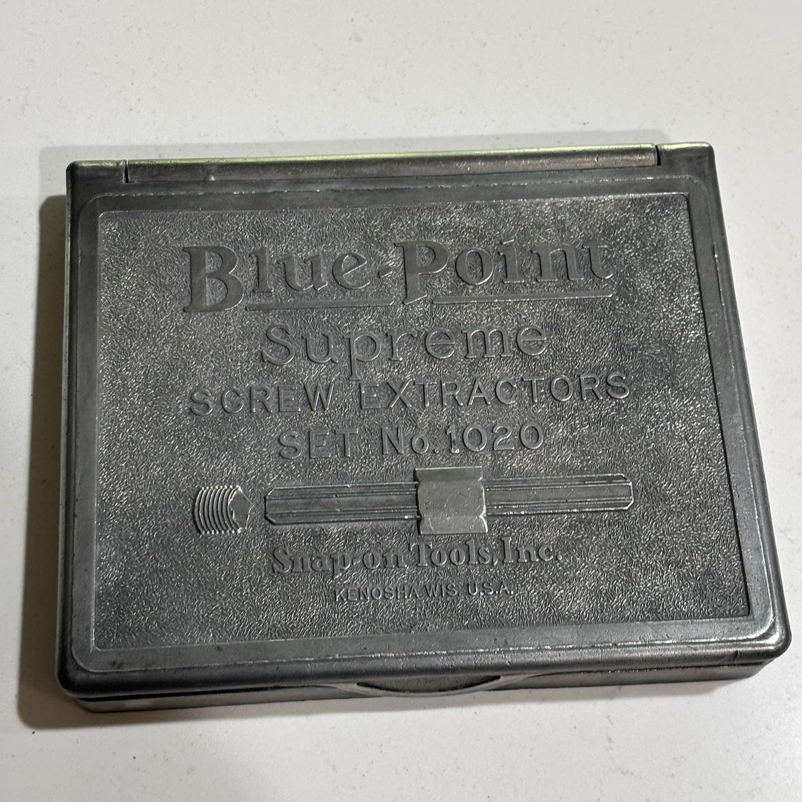 Snap-on Blue-Point Supreme Screw Extractor Set No. 1020 metal box (missing some)