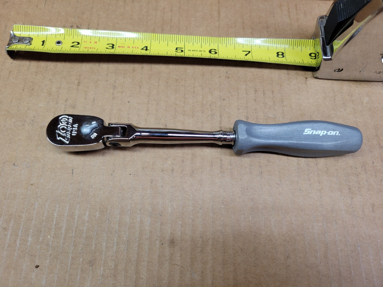 Snap-on USA 1/4″ Drive 100 Year Gray Hard Handle Flex Head Ratchet No THLFD72