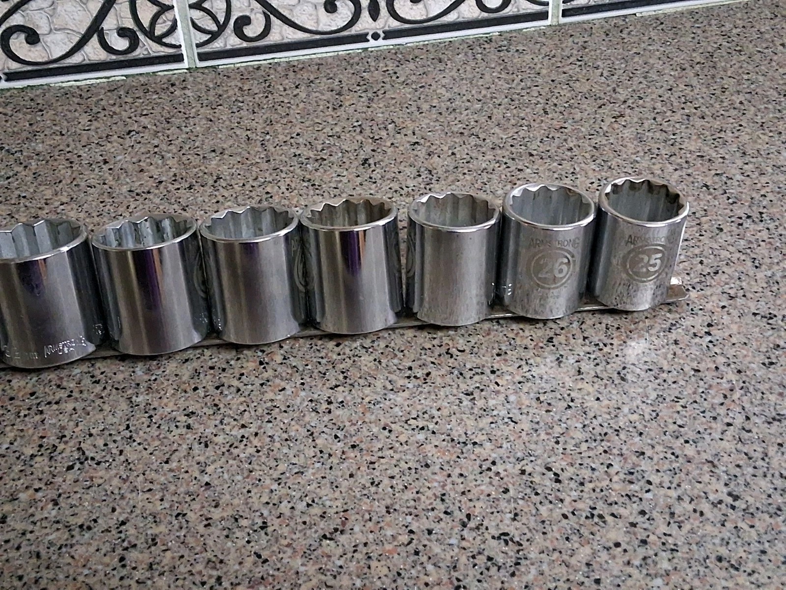 Armstrong 12 Point 1/2 Drive 8 Piece Socket Set 25mm to 36mm