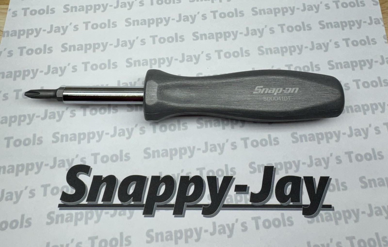 Snap-on Tools DARK TITANIUM Hard Grip Reversible Blade Screwdriver Set SDDD41DT