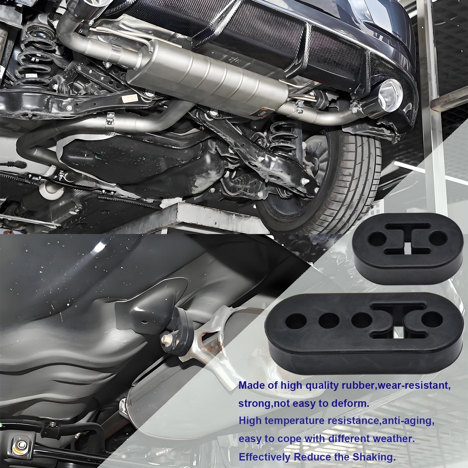 Universal Adjustable Exhaust Hanger, 2 & 4 Holes, 12 PCS, 90° Bend, 0.47″