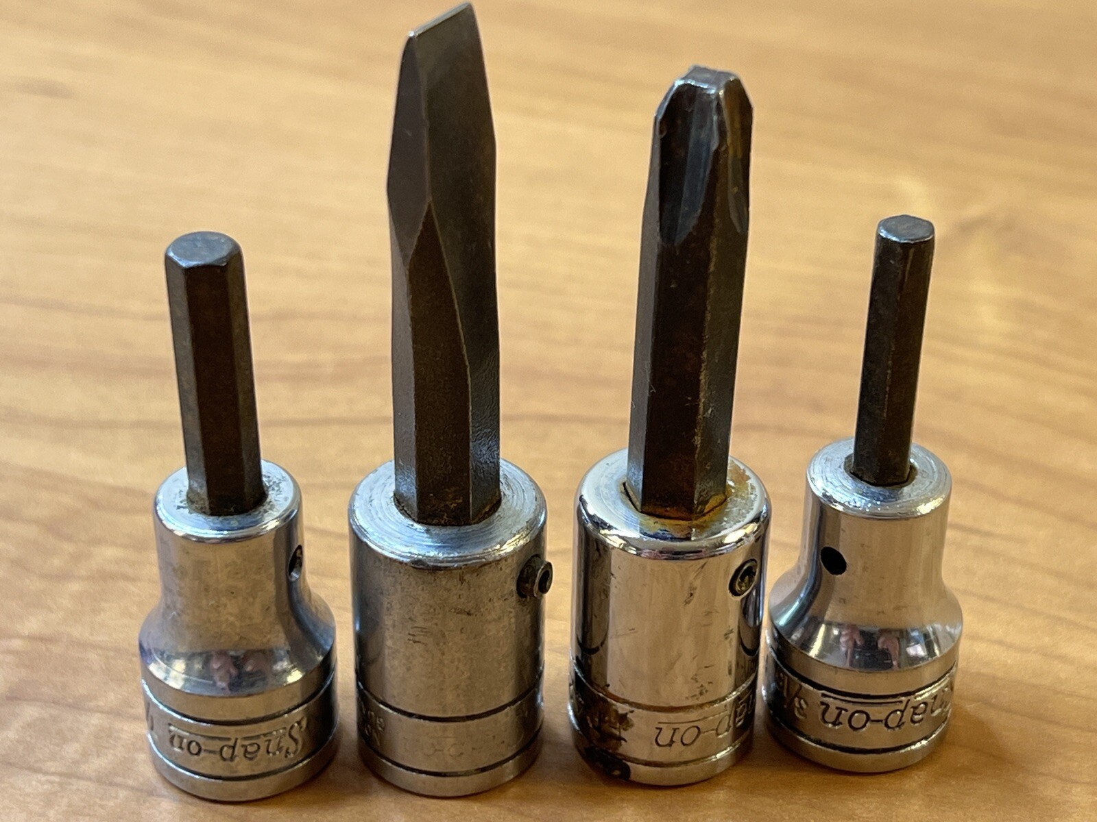 Snap-on 4pc Phillips / Flat Screwdriver and Hex Bit Socket Set USA