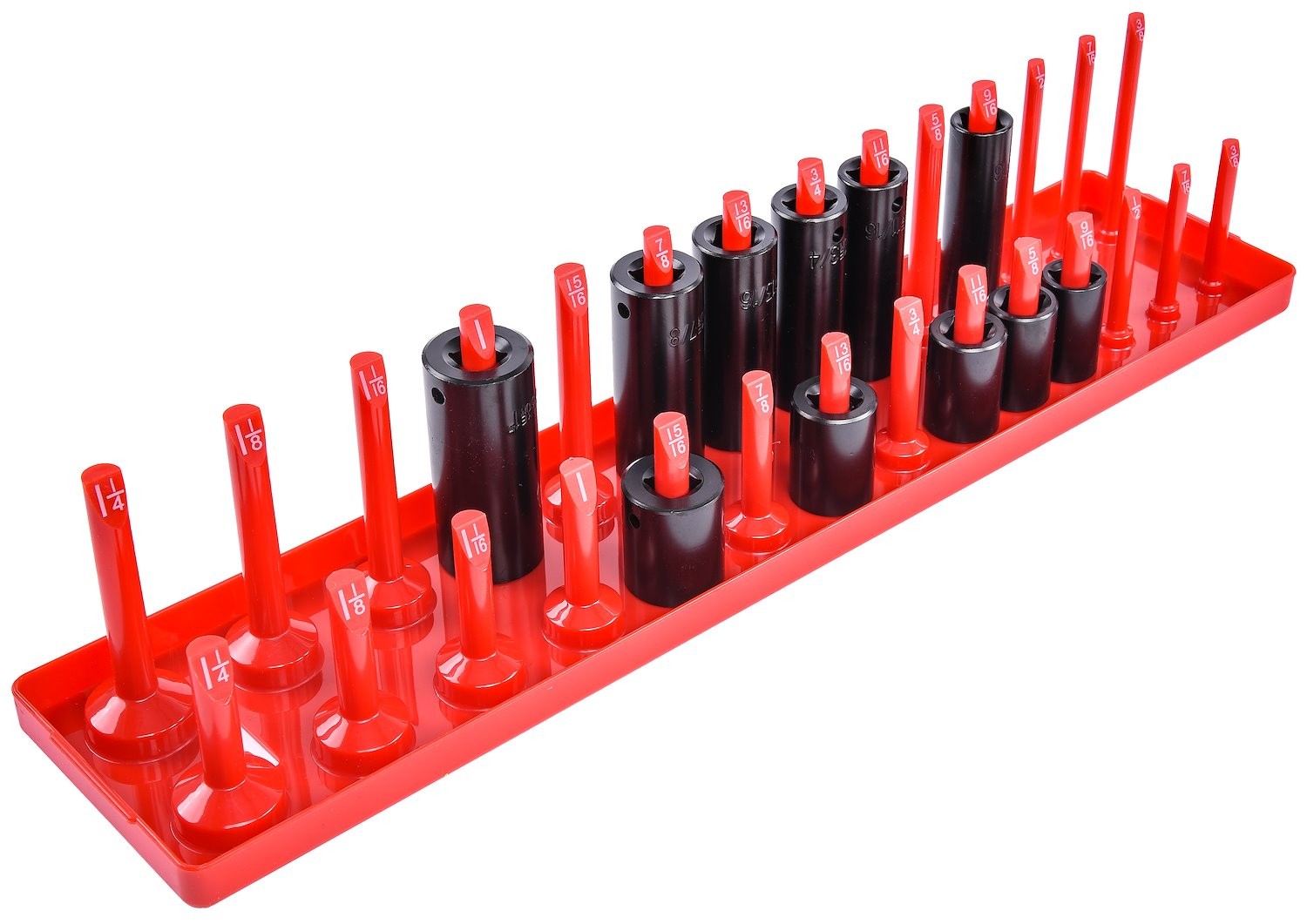 JEGS 85068 Socket Organizer 1/2 in. Drive SAE 3/8 in. – 1 1/4 in. Fitment Holds