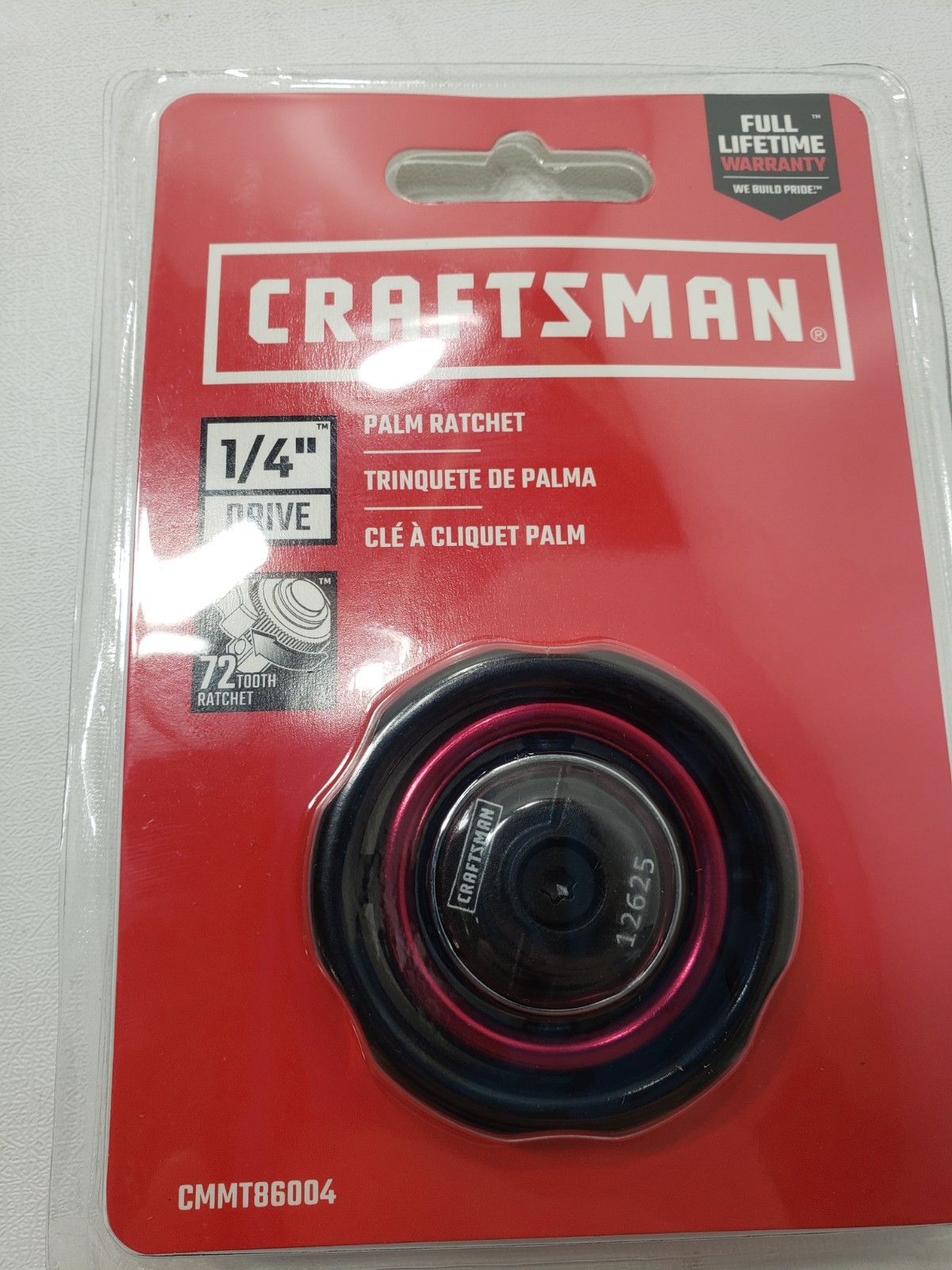 Craftsman CMMT86004 1/4” Drive Palm Ratchet 72-Tooth Sealed New Sealed