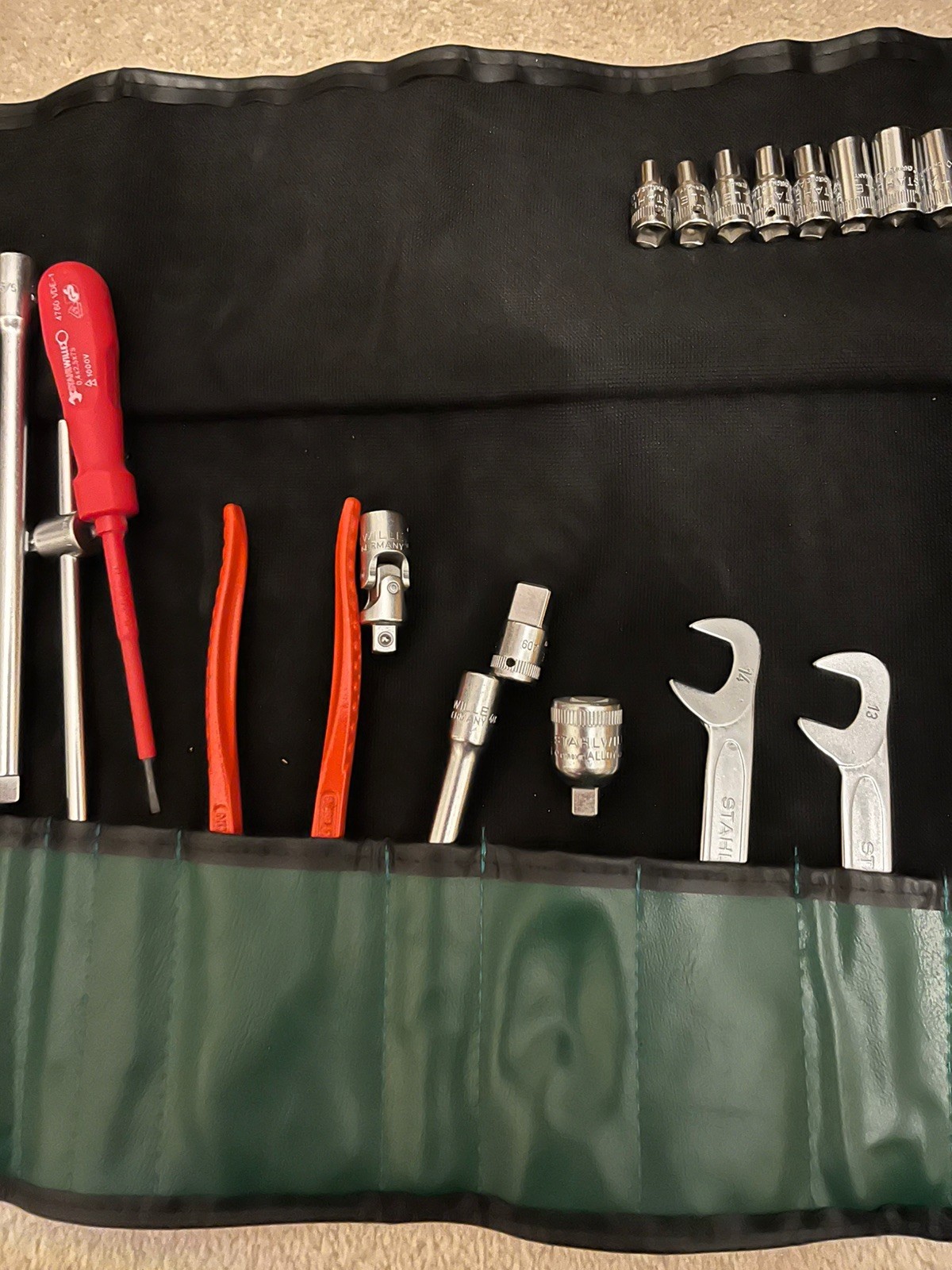 Stahlwille (Germany) small tool kit in roll